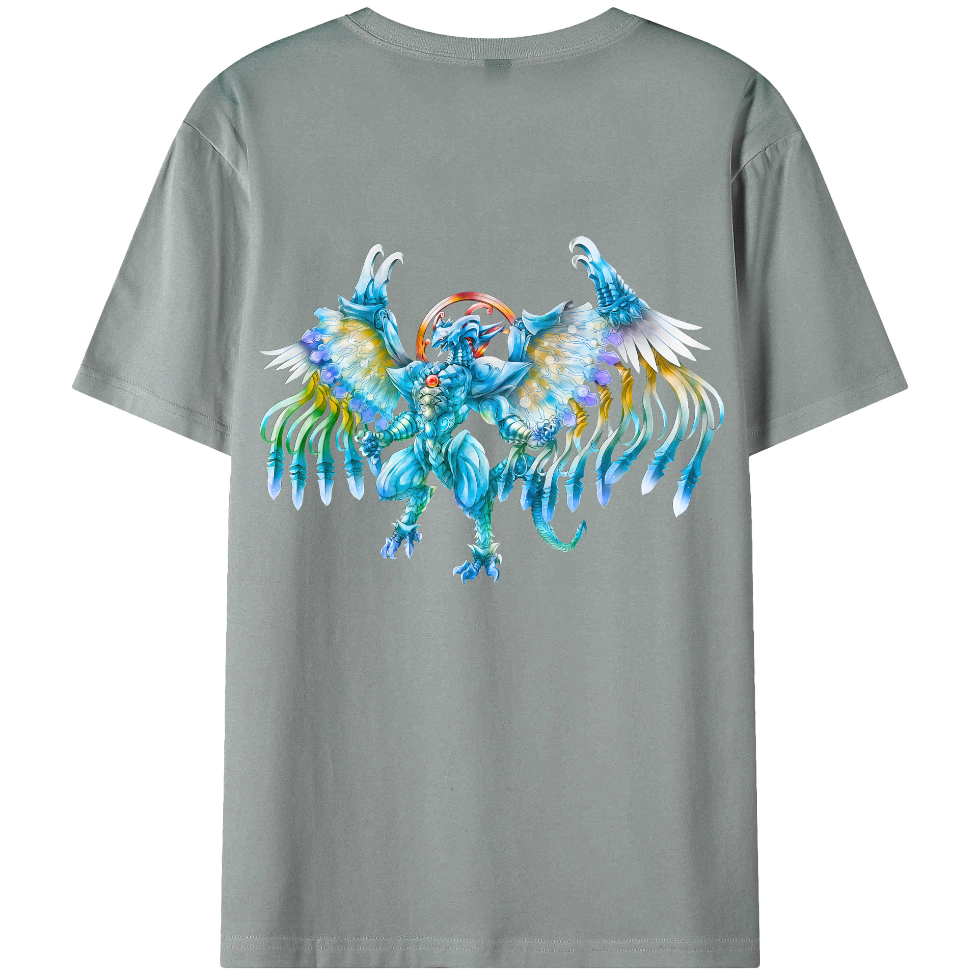 （画像用） 遊☆戯☆王 Yu-Gi-Oh! 綿100％ メンズ半袖Tシャツ（バックプリント） 通気性